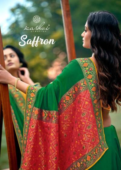 Saffron By Kashvi Silk Embroidered Saree Collection